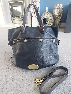 Mulberry Mitzy Hobo Two Way Black Leather Slouch Hobo Handbag Crossbody VGC  • £200