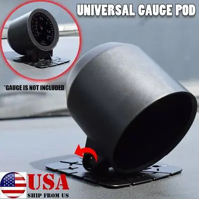 $9.99 • Buy Universal 52mm 2  Single Hole Gauge Holder Pod Pillar ABS Turbo Boost Temp Press