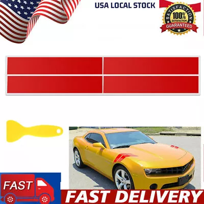 Universal Fit Car Rally Side Hood Hash Dual Fender Stripes Vinly Decal Sticker • $1.49