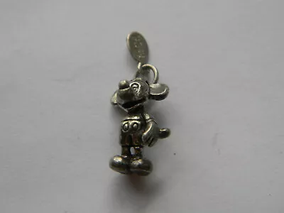 Vintage 1980's Sterling Silver Mickey Mouse Disneyland Souvenir Bracelet Charm • $19.99