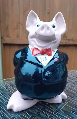 VTG 1980s WADE SIR NATHANIEL NAT WEST PIG MONEYBOX PIGGY BANK W/STOPPER NATWEST • £79.95