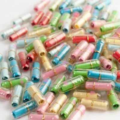 Message In Bottle Message Emoticon Capsule Letter Love Pill Transparent Color • $12.15