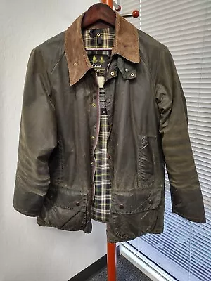 Barbour Beaufort 44 Olive Green Waxed Cotton Field Jacket Poacher's Pocket • $79.99