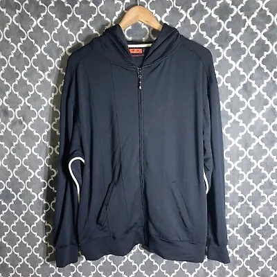Marc Ecko Full Zip Hoodie Mens Size Medium Black Sweatshirt • $19.88