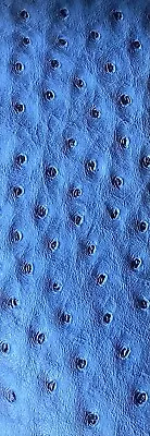 Blue Ostrich Faux Vinyl Marine Grade UV Resistance Waterproof Fabric • $29.99