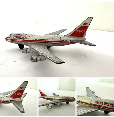 Vintage TWA Boeing 747 Diecast Plane #A206 Mini Toy Collectible • $7.99