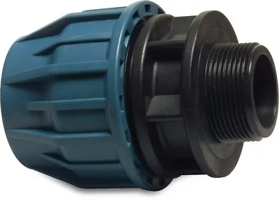 £6.16 • Buy  MDPE Compression Male BSP X Straight Adaptor For MDPE Water Pipe 20mm To 110mm