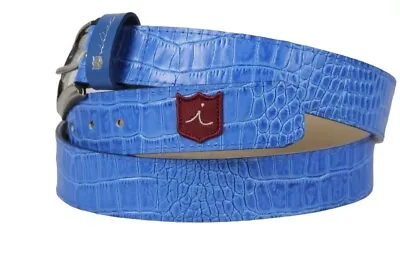 New Iliac Golf Blue Crocodile Belt Size 36 • $49