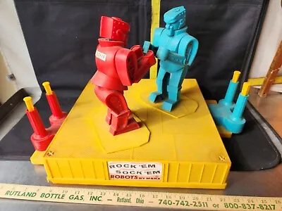 Vintage 1960s Marx Rockem Sockem Robot Boxing Ring Works Parts Or Easy Repair #2 • $100