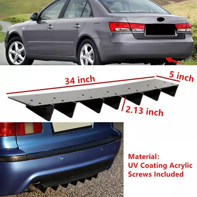 34x5  Fit For Hyundai Sonata 06-10 Rear Bumper Diffuser Fin Splitter Universal  • $51.54