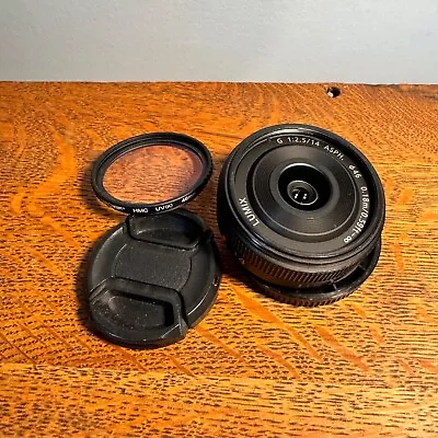 Panasonic LUMIX G 14mm F/2.5 Wide-Angle M4/3 Pancake Lens + UV Filter • £119