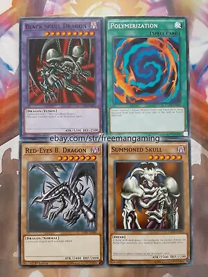 Yugioh Set Black Skull Dragon Summoned Skull Red Eyes B. Dragon Polymerization • $16.99