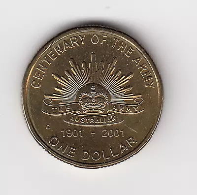2001c (unc) One Dollar Coin (centenary Of Army) From A Ram Folder - C Mint Mark • $6.45