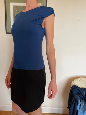 £9.99 • Buy Gorgeous WOLFORD Stretchy Casual Dress Uk 10 Shift Black Blue