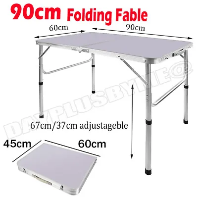 £41.01 • Buy Folding Camping Table Aluminium Picnic Portable Adjustable Party Bbq Outdoor