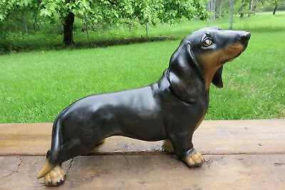 Dachshund Dog Figurine Resin Statue Lawn Yard Garden Ornament Puppy New 13 In.L • $39.99
