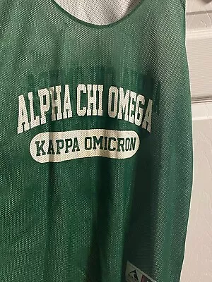 Vintage Alpha Chi Omega Kappa Omicron Tank Top Jersey Clammy 206 • $25