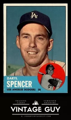 1963 Topps #502 Daryl Spencer Vintage Los Angeles Dodgers Baseball Card • $10