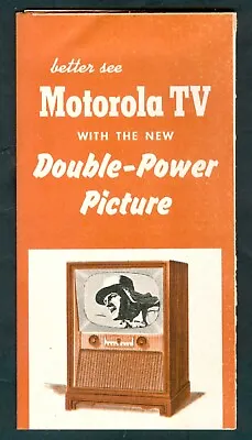 1954 MOTOROLA Television BROCHURE Mid Century Modern MCM Graphics TV’s Vintage • $19.99