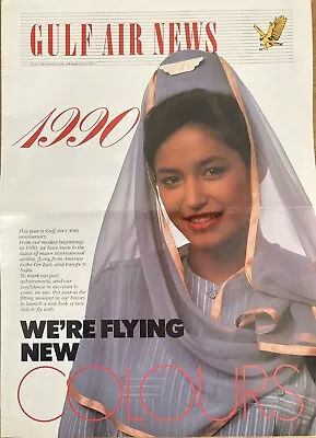 £59.39 • Buy 1990 Gulf Airlines Brochure Magazine New Cabin Crew Uniform Balenciaga