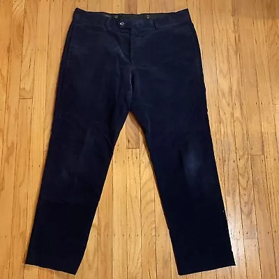 J. Crew Ludlow Slim Corduroy Pants 36 X 32 Navy Blue Ormezzano Chino Trouser • $32