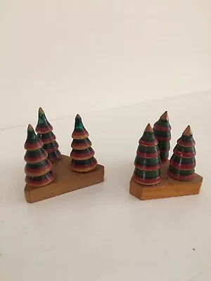 Miniature Carved Wooden Trees - Made In USSR • $20