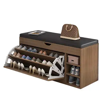 $94.99 • Buy Foret Shoe Cabinet Seat Stool Storage Bench Box Rack Organiser Shelf Cupboard