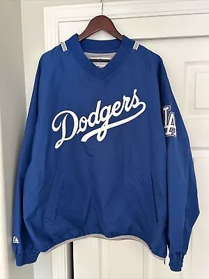 Dodgers Majestic Wind Breaker Jacket Men's Large Pullover W/ Side Zipper • $27