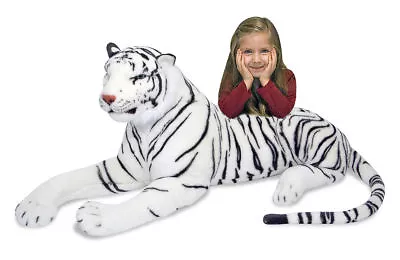 £19.49 • Buy Large Giant Wild White Tiger Soft Plush Stuffed Animal Cuddly Toy Teddy