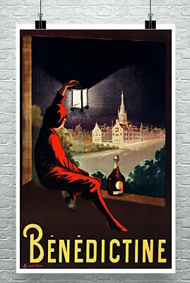 Benedictine Vintage French Liquor Advertising Poster Giclee Print On Canvas • $19