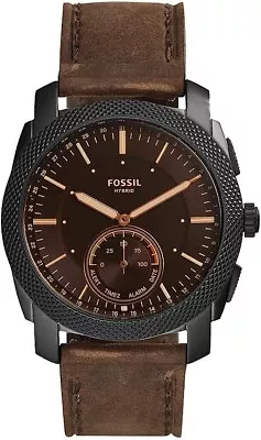 View Details FOSSIL Hybrid Smartwatch Q Machine Dark Brown Leather  FTW1163 BRAND  NEW IN BOX • 99.99£