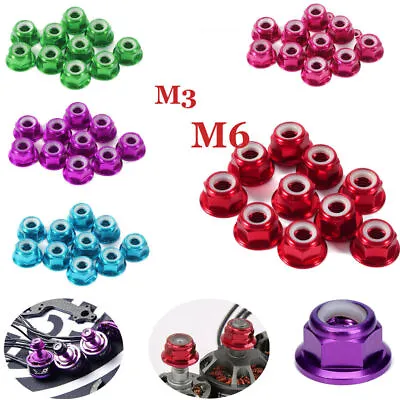 10-100XM2/M3/M4/M5/M6 Nylon Insert Self-Lock Nuts Hex Lock Nut CNC Aluminum Nuts • $11.35