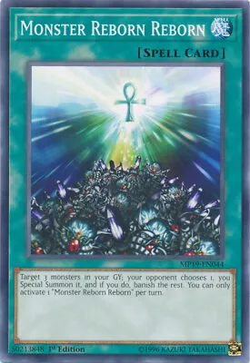 Yugioh! Monster Reborn Reborn - MP19-EN044 - Common - 1st Edition Near Mint Eng • $0.99