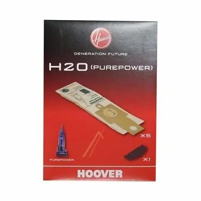 5 X Hoover H20 Pure Power Vacuum Cleaner Hoover Bags And Filter   09162280 • £11.45