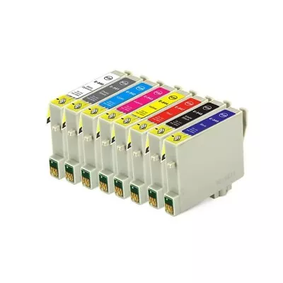 8PK Ink Cartridge For T054 Use For Photo Stylus R800 R1800 Inkjet Printer • $41.65