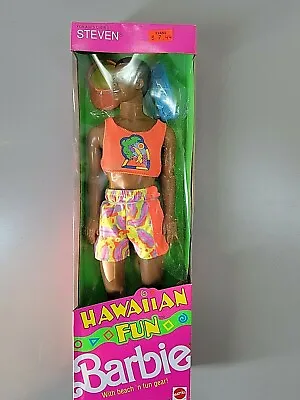 Vintage Barbie Hawaiian Fun Steven Black Aa Misb Nrfb Mattel #5945 1990 Rare • $64.99