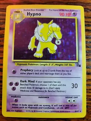 $12.99 • Buy Hypno 8/62 Fossil Set Holo Rare Vintage WotC Pokemon Card LP