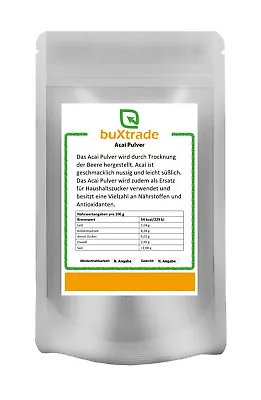 1kg Acai Powder Berries Acaipulver Superfood Acai Berry • £40.92