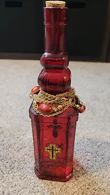 New 1 Pc Blessed Holy Water From Our Lady Lourde Grotto Glass Cork Tall Bottle • $40.50