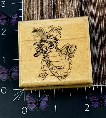 Mostly Animals Wienie Roast Dragon Rubber Stamp Wood #BF129 • $10.50