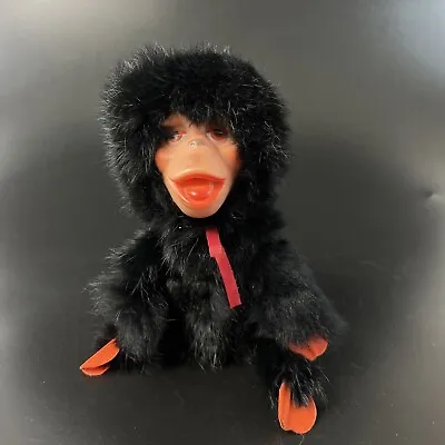 Vintage Real Fur Monkey Ape Plush Stuffed Animal Figure Japan 9  Rubber Face • $24.99