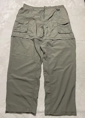 Columbia PFG Convertible Pants Men's XL Cargo Pockets Tan Nylon Hiking Outdoor • $15