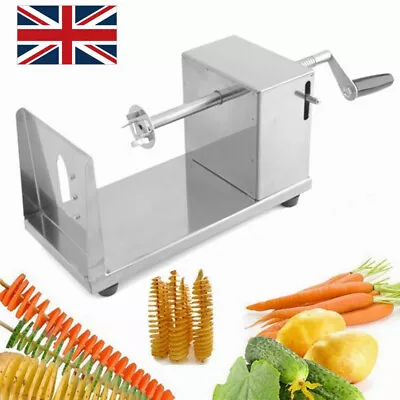 Twister Tornado Potato Slicer Machine Vegetable Fruits Spiral Potato Chip Cutter • £14.99