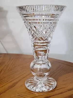 Vtg Waterford Irish Crystal Georgian Strawberry Vase 7 & 7/8” Tall Excellent 😍 • $99.99