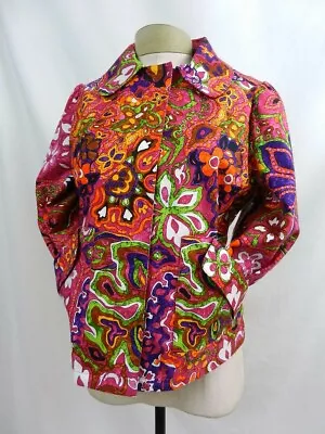 ETCETERA COTTON COLORFUL A-LINE JACKET TRAPEZE COAT  Sizes 6 / 10 NWT $285 • $29.99