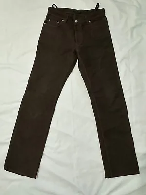 VTG Helmut Lang 5 Pocket Pant Slim Moleskin Trouser Articulated Knee Brown Sz 32 • $199