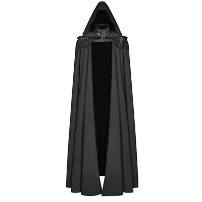 Medieval Cloak Hooded Coat Gothic Wizard Knight Cloak Robe Halloween Cos Costume • $37.59