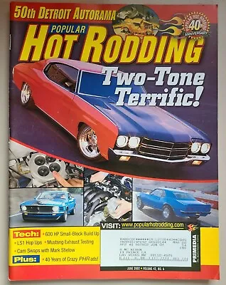 Popular Hot Rodding Magazine June 2002 Detroit Autorama Mustang Exhaust Testing • $14.95