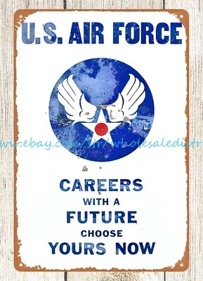 US ARMY AIR FORCE Career Recruitment Metal Tin Sign Wall Posters Bedroom • $18.99