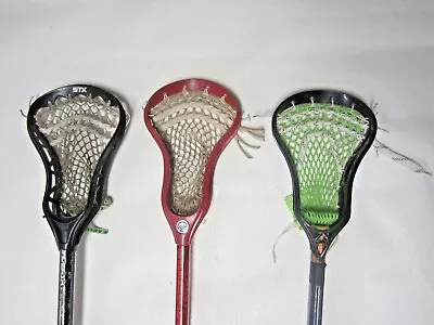 3 Mens Lacrosse Sticks Stx X10 Maverik Metrik Under Armour Spectre Shafts Heads • $99.99